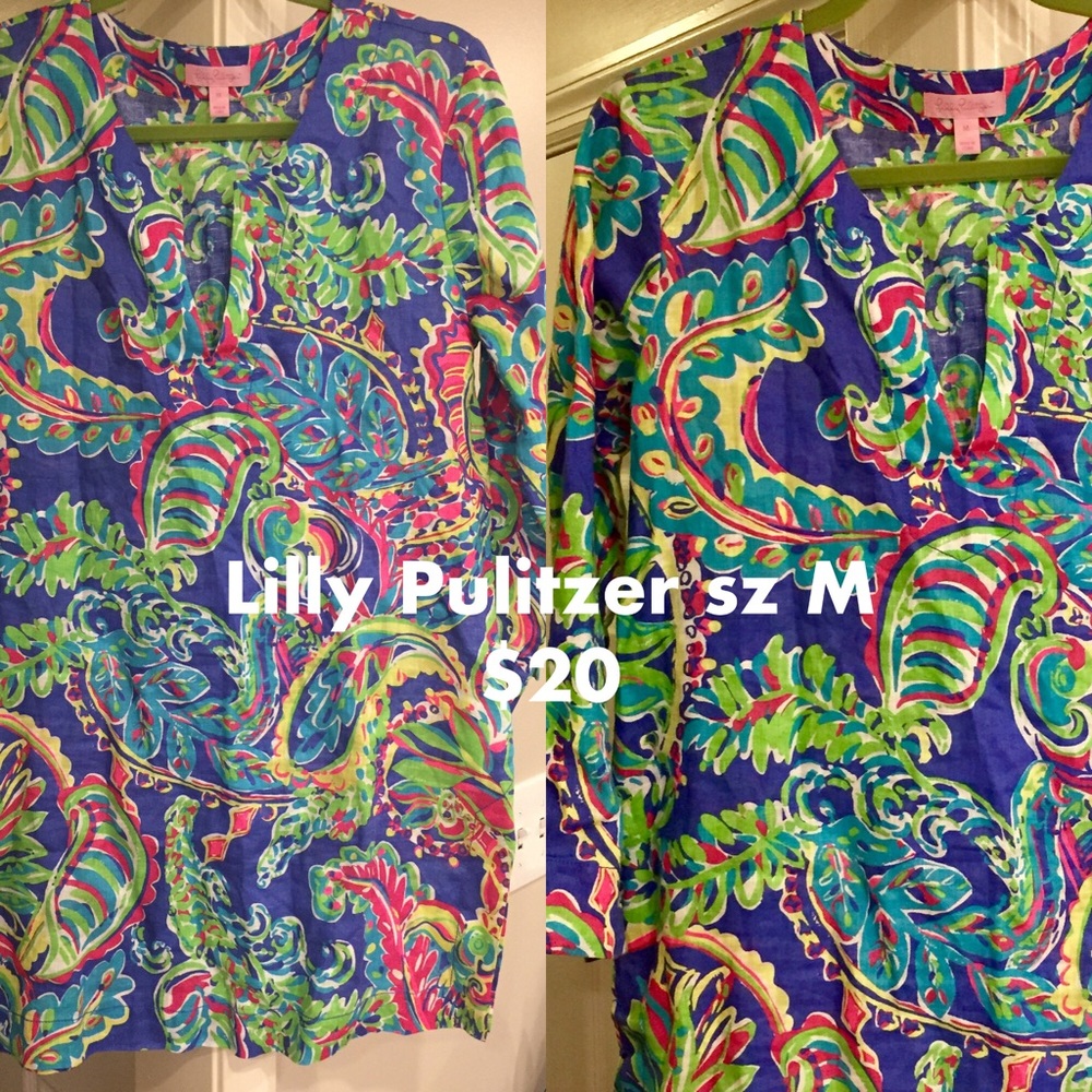 Lily Pulitzer linen tunic/ cover-up